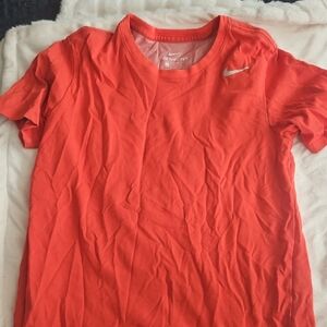 Nike Vibrant Orange Tee with Silver Swoosh